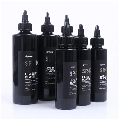 SPARK Black Series Tattoo Ink: Professionell 3-färgsuppsättning för precision...