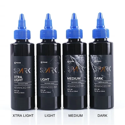 Organisk 4oz 120 ml gråvarvmakeup svart tatuering bläck