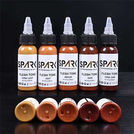 Skin Color Tattoo Ink Series Spark Tattoo Ink Tattoo Ink Set för täckande blandning av kosmetiska tatueringar