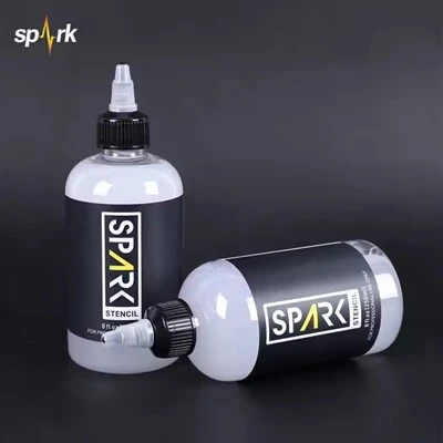 Spark Vegan Stencil Friendly Fast - Torkningsformel Stuff Gel 8 fl oz (240 ml) för tatuering Stencil Application