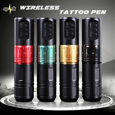 Spark Professional Precision Justerbar tatuering Pen Portable Electric Body Art Permanent Battery Operated