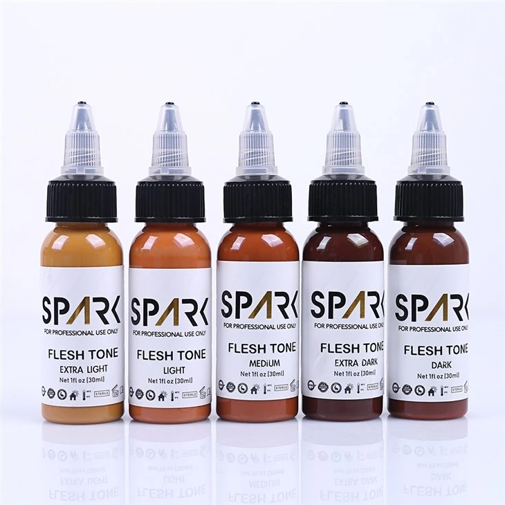 Spark Tattoo Ink Professional 1 oz Skin Tone Tattooing Inks For Color Portrait Flesh Skin Tone Color Tattoo Kit