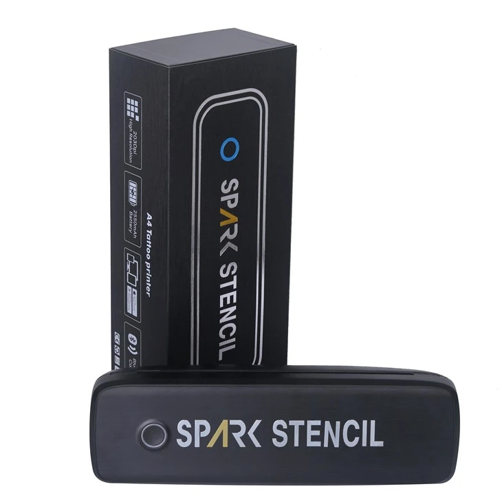 Spark Tillfällig bärbar högeffektiv trådlös Bluetooth -tatueringsskrivare för kroppskonstpappermaterial