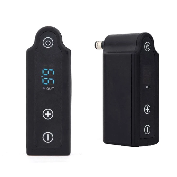 LED RCA Wireless Tattoo Power Supply Bärbar Tattoo Pen Power