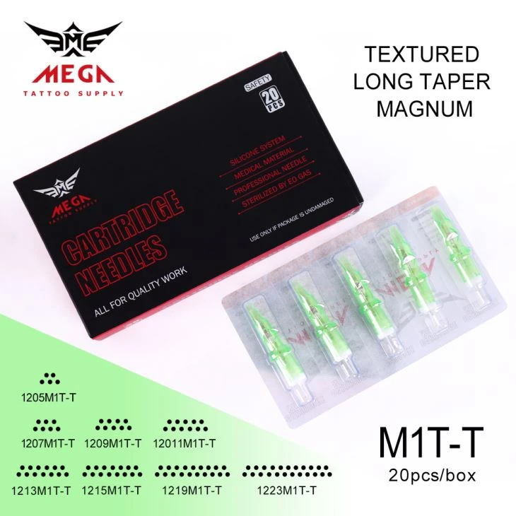 2020 bästa strukturerade tatueringspatroner Long Taper Tattoo Needle Cartridge0,35 mm