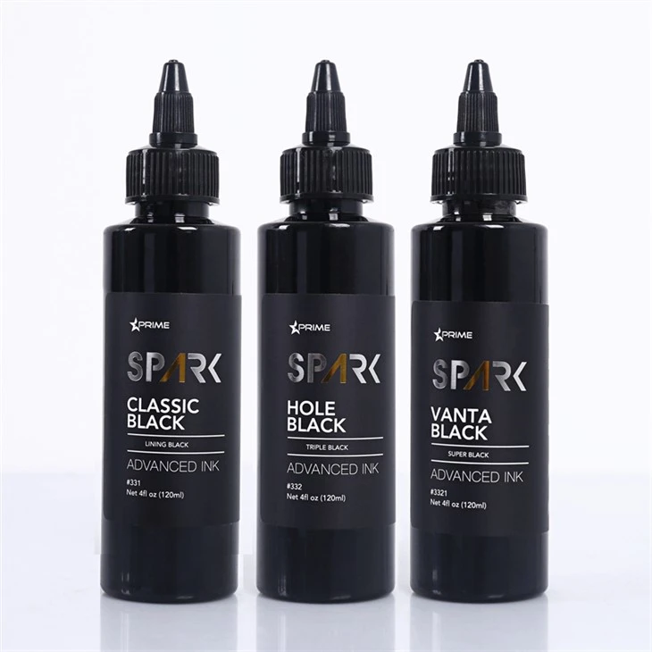 4OZ Klassisk Svart Hål Svart Vanta Svart Gnista Tatuering Bläck Tatuering Svart