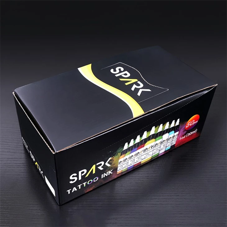 50 färguppsättningar Spark Tattoo Ink Set Professional Tattoo Ink Color