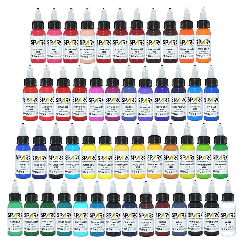 Premium Gnista Tatuering Bläck Tatuering Tillförsel Tatuering Bläck Set
