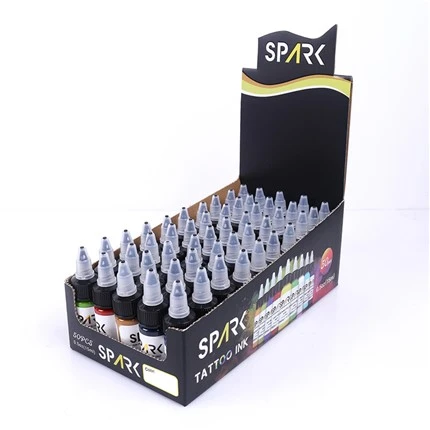 50 färgsatser Spark Blyfri Tattoo Ink Svart Tattoo Ink Tattoo Ink Svart