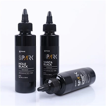 Hål Svart 4OZ Trippel Svart Bläck Serie Gnista Tatuering Bläck Tatuering Bläck Svart Ljus