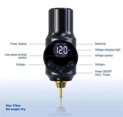 RCA MINI Tattoo Batteri Trådlös Tattoo Strömförsörjning