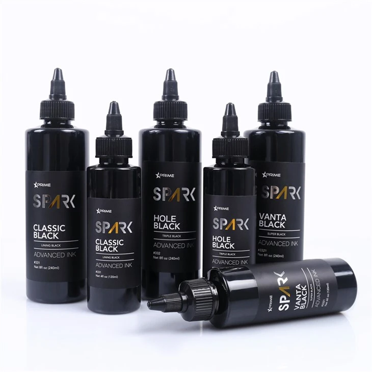 Super Svart 8OZ Svart Bläck Serie Vanta Svart Gnista Tatuering Bläck Tatuering Bläck Set